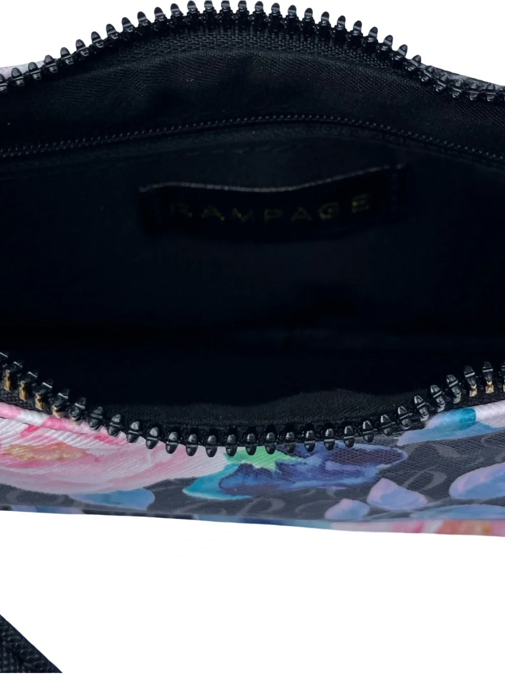 Rampage Floral Shoulder Bag Black Boho 90s Retro Purse Compact